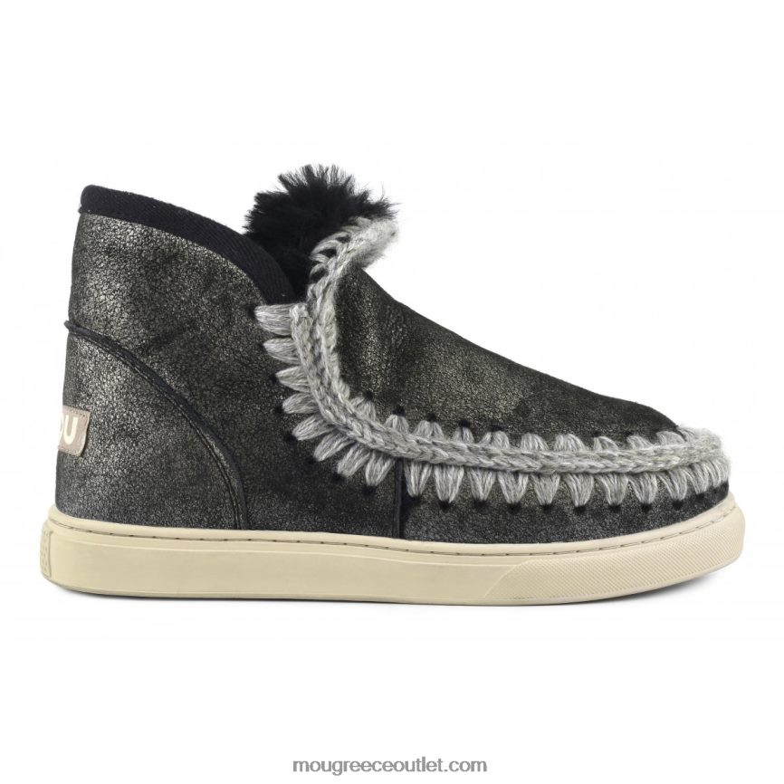 γρ Mou γυναίκες sneaker eskimo 630 σκόνη μαύρη 4820DN635