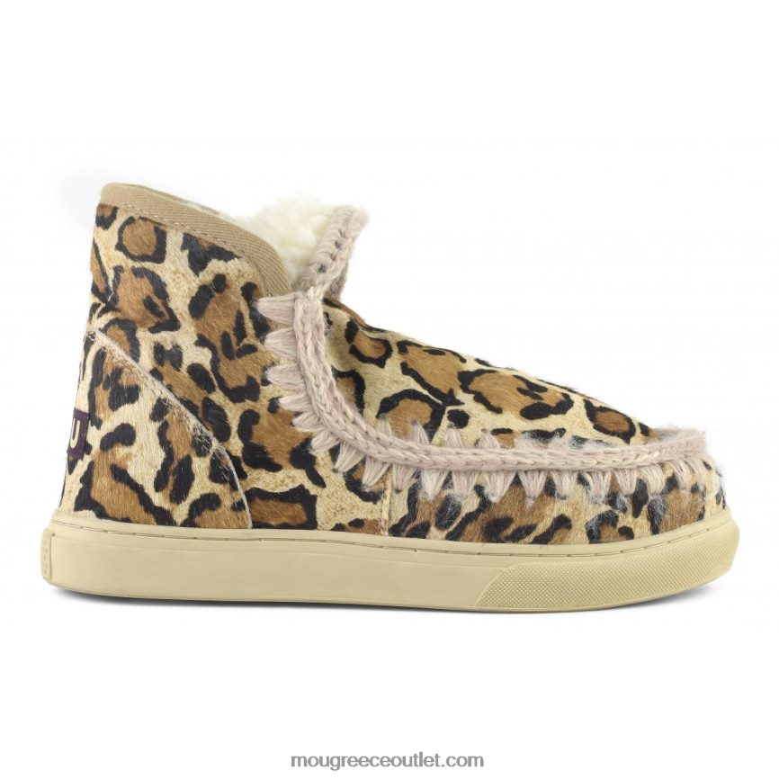 γρ Mou γυναίκες sneaker eskimo ponyskin μεγάλη λεοπάρ άμμος 4820DN673