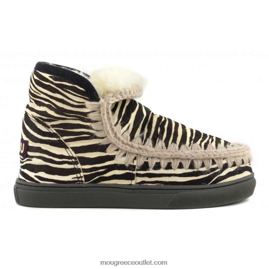 γρ Mou γυναίκες sneaker eskimo ponyskin ζέβρα μαύρο λευκό 4820DN675