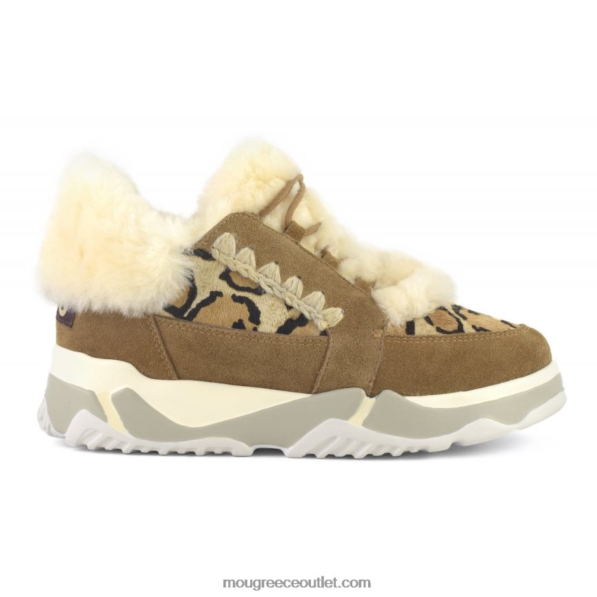γρ Mou γυναίκες αθλητικό παπούτσι με κορδόνια εσκιμώων κονιάκ 4820DN707