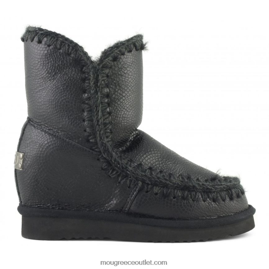 γρ Mou γυναίκες Εσκιμώος εσωτερική σφήνα κοντή ανάγλυφο σπειροειδές μαύρο 4820DN541