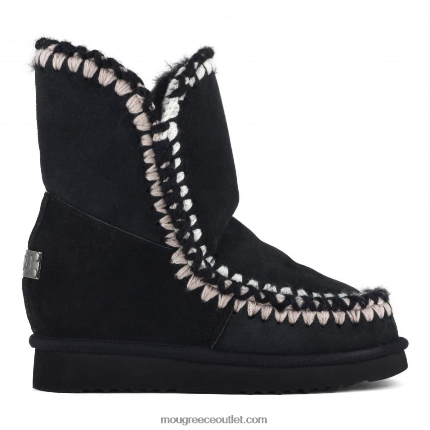 γρ Mou γυναίκες εσωτερική σφήνα κοντή με τρισδιάστατη υπερβολική ραφή μαύρος 4820DN547