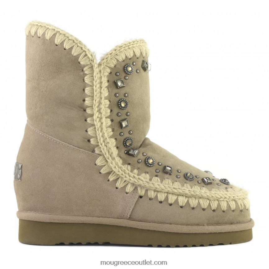 γρ Mou γυναίκες Εσκιμώος εσωτερική σφήνα κοντά καρφιά & κρύσταλλα ελέφαντας γκρι 4820DN564