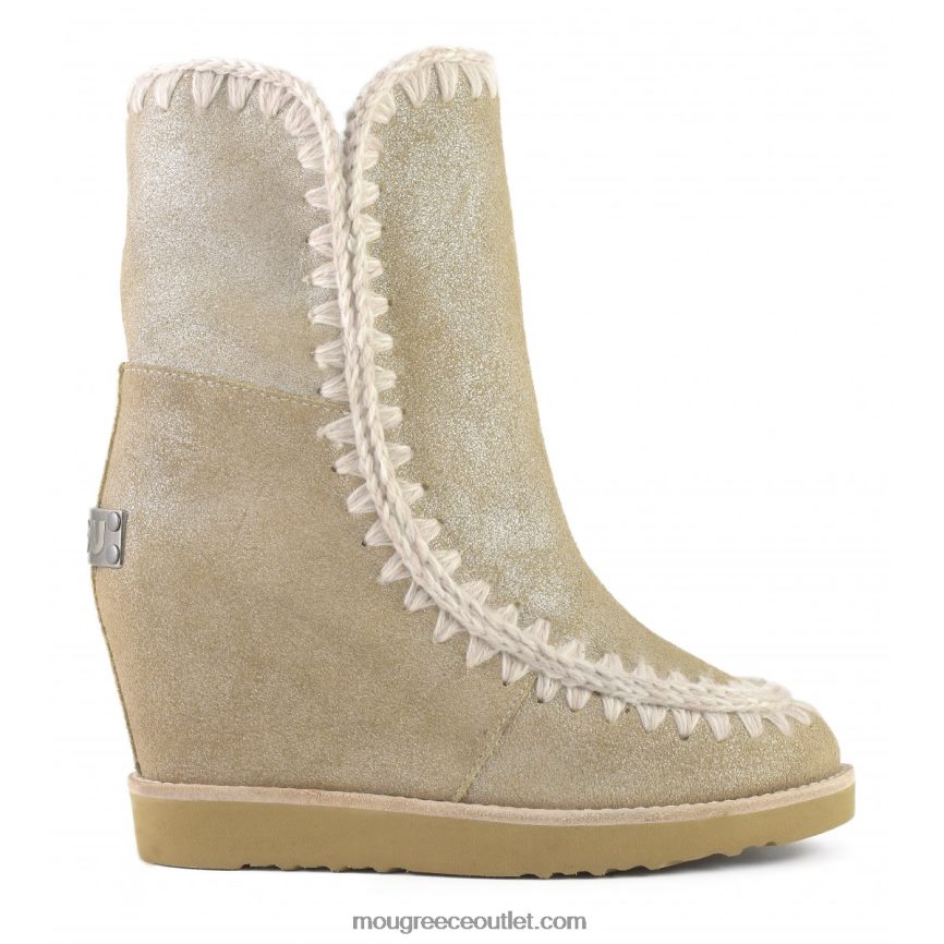 γρ Mou γυναίκες γαλλικό δάχτυλο με σφήνα κοντό πέτρα μεταλλική 4820DN567