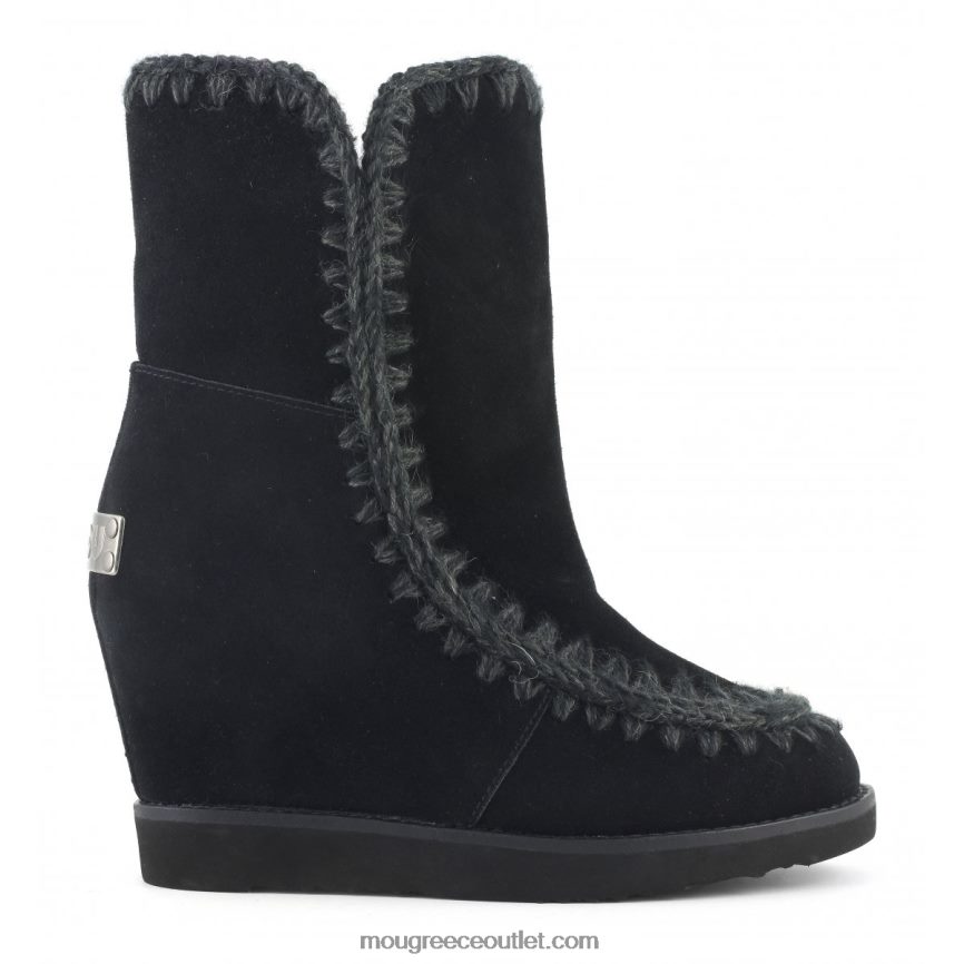 γρ Mou γυναίκες γαλλικό δάχτυλο με σφήνα κοντό μαύρος 4820DN571