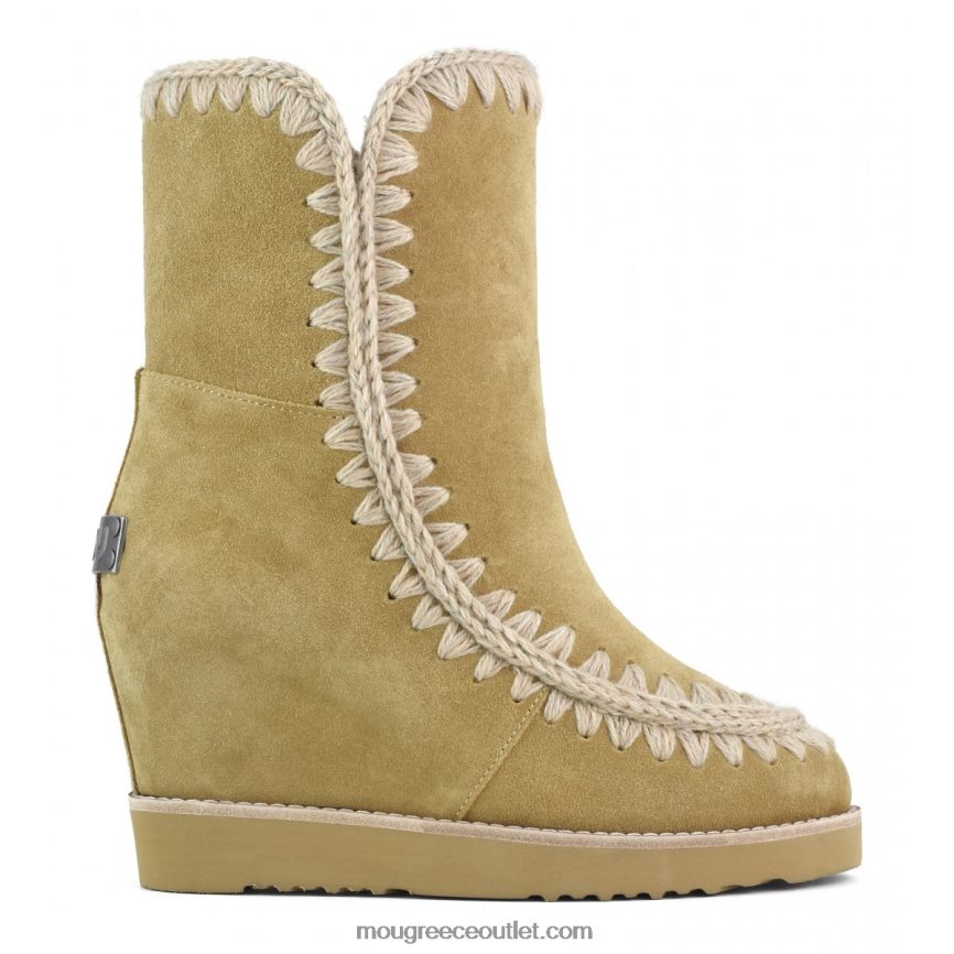 γρ Mou γυναίκες γαλλικό δάχτυλο με σφήνα κοντό καπνός 4820DN575