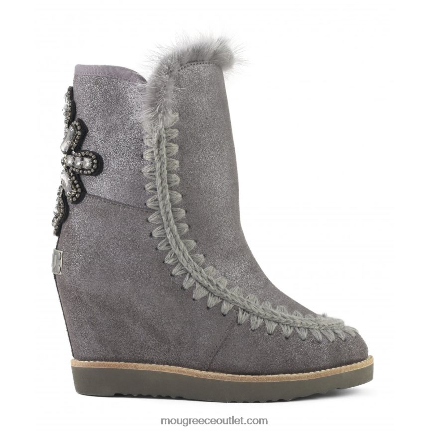 γρ Mou γυναίκες γαλλικό δάχτυλο σφήνα πίσω μπάλωμα σταυρός σίδερο σκόνης 4820DN576