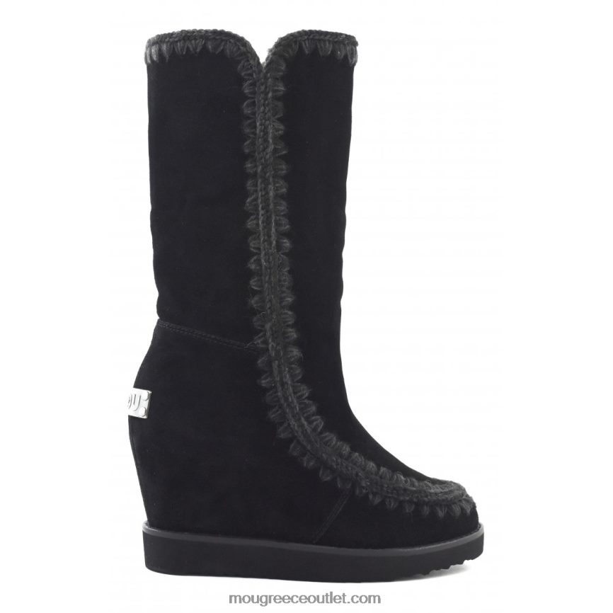 γρ Mou γυναίκες γαλλικό δάχτυλο σφήνα ψηλό μαύρος 4820DN582