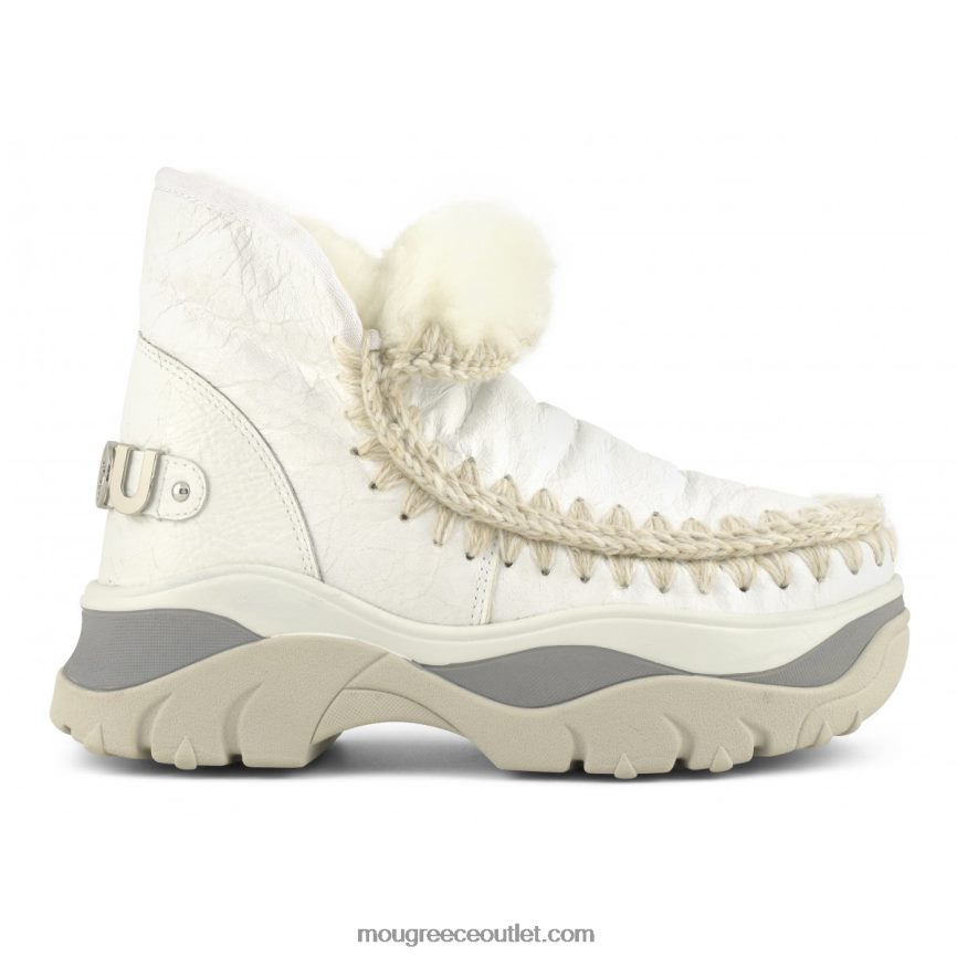 γρ Mou γυναίκες χοντρό sneaker εσκιμώος κερί λευκό 4820DN724