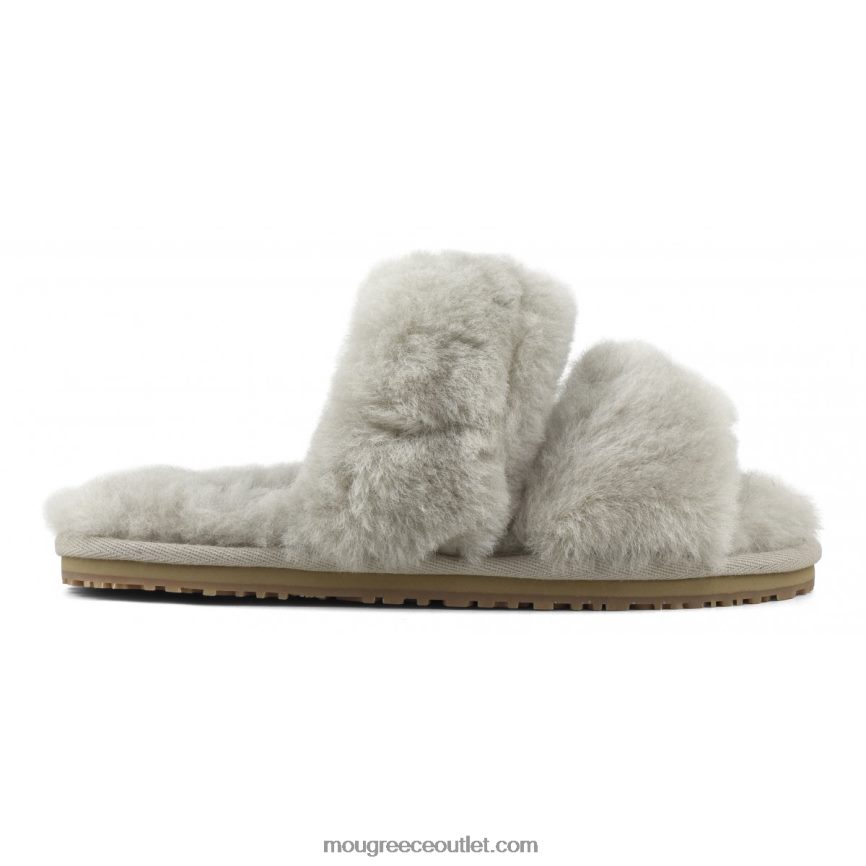 γρ Mou γυναίκες Παντόφλα γούνας προβάτου με 2 ρίγες άμμος 4820DN448