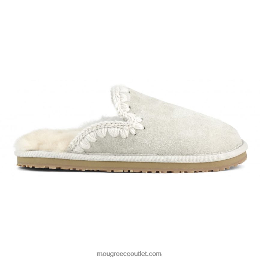 γρ Mou γυναίκες καστόρινη παντόφλα βελονιά εσκιμώων ασημένια σημύδα 4820DN437