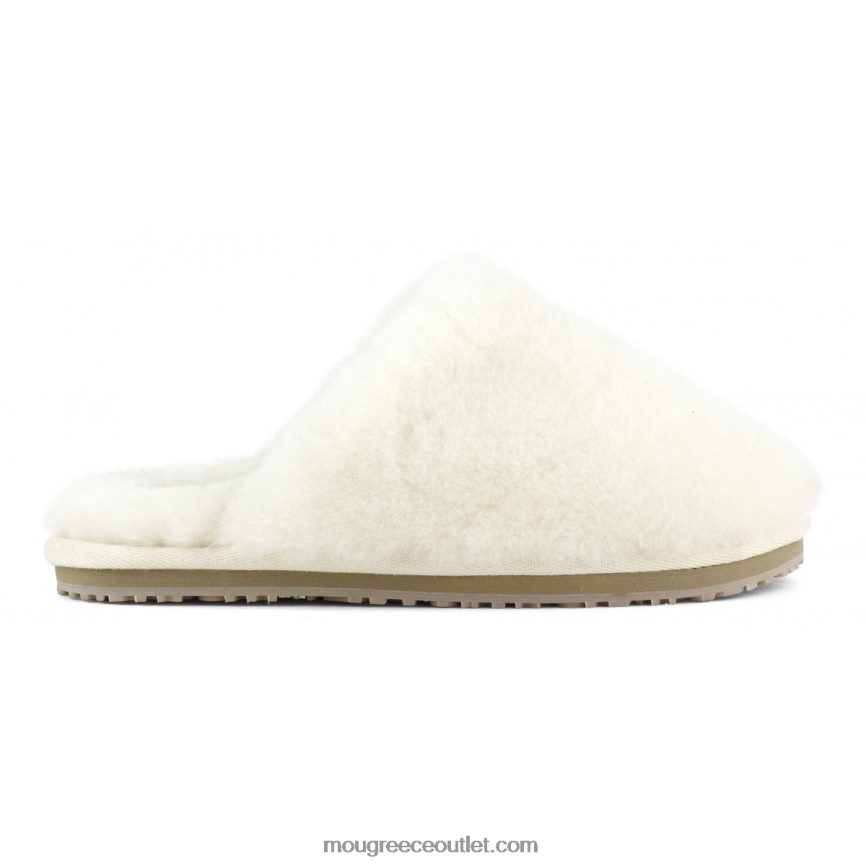 γρ Mou γυναίκες παντόφλα γούνας προβάτου με κλειστή μύτη βανίλια 4820DN466