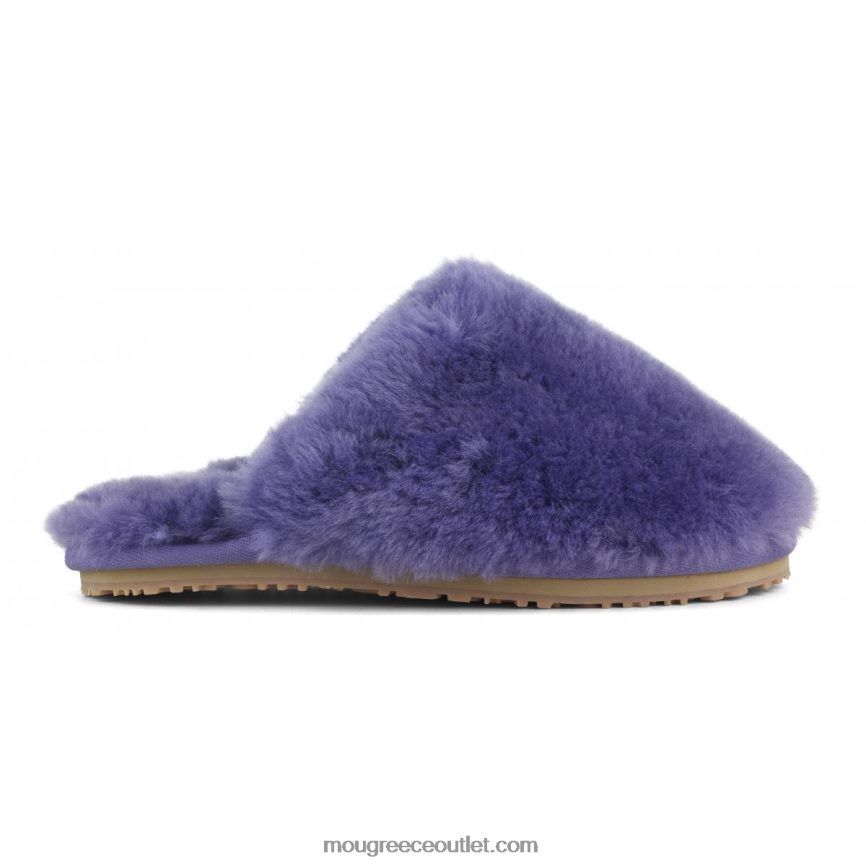 γρ Mou γυναίκες παντόφλα γούνας προβάτου με κλειστή μύτη λυκόφως μωβ 4820DN470