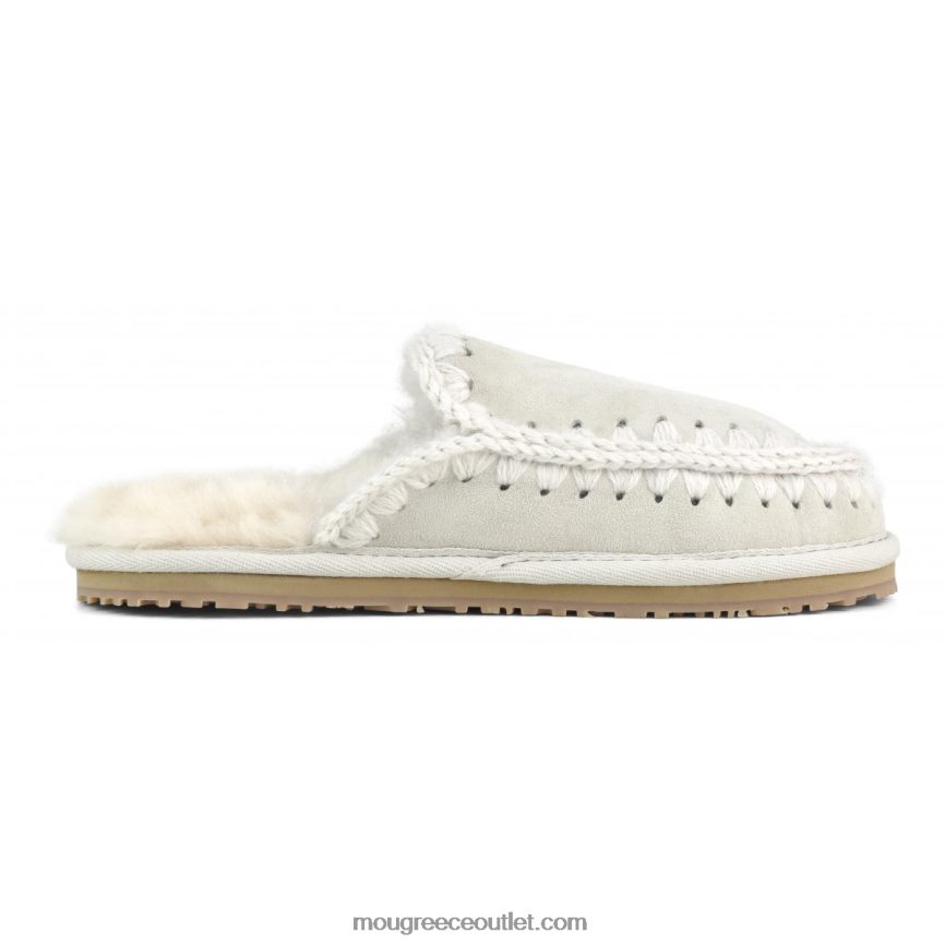 γρ Mou γυναίκες καστόρινη παντόφλα full eskimo βελονιά ασημένια σημύδα 4820DN433