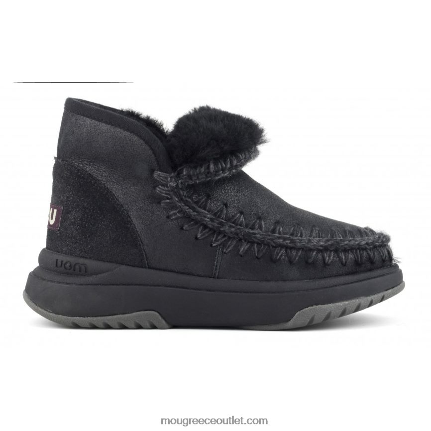 γρ Mou γυναίκες τζόγκερ εσκιμώος ραγισμένο μαύρο/γκρι 4820DN755