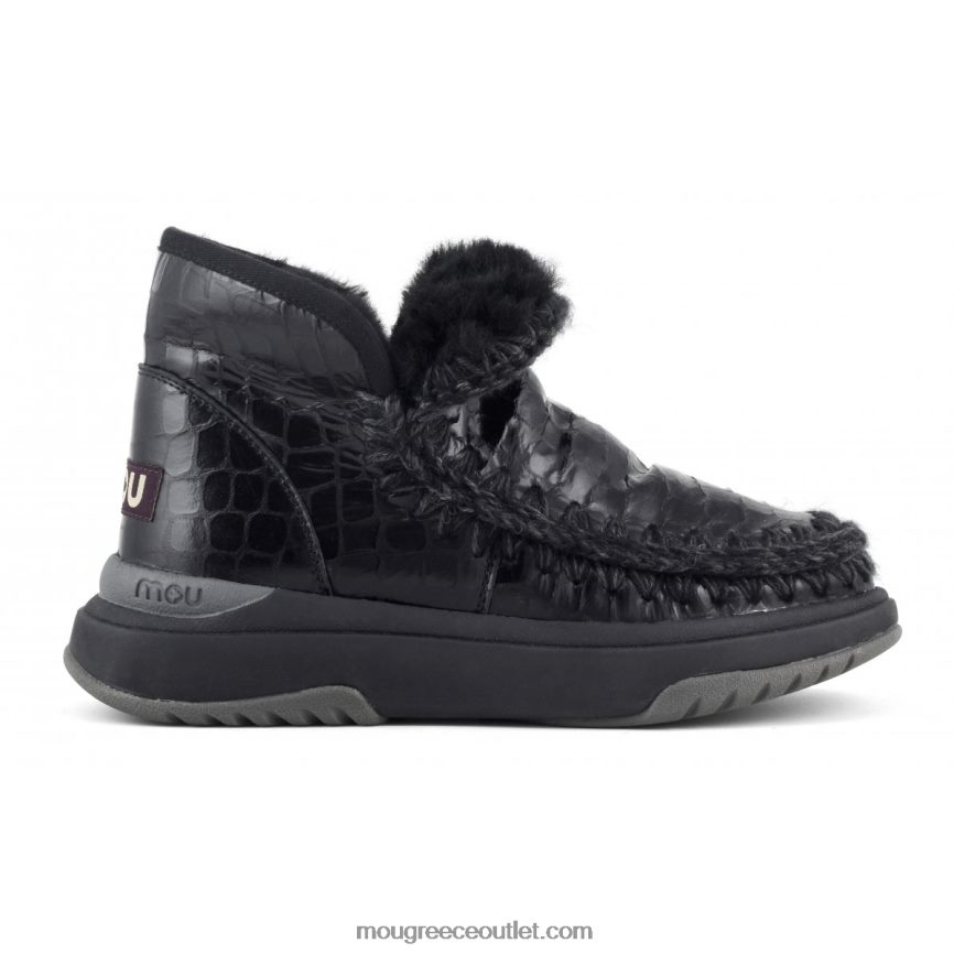 γρ Mou γυναίκες τζόγκερ εσκιμώος μαύρος αστραφτερός κροκόδειλος 4820DN756
