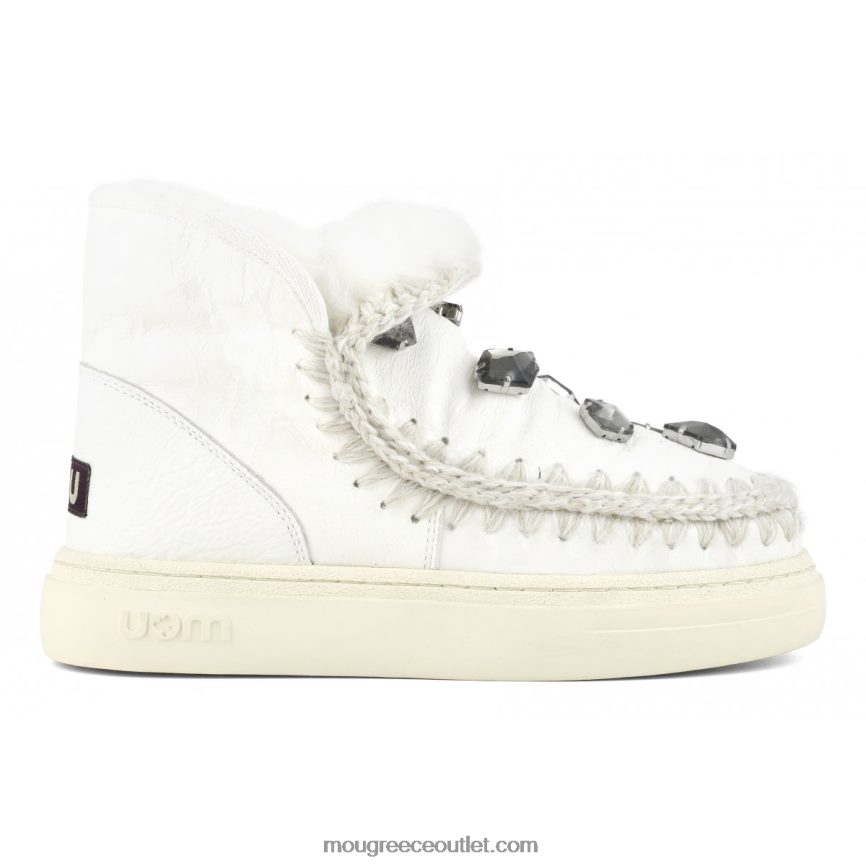 γρ Mou γυναίκες sneaker eskimo τολμηρά στρας κερί λευκό 4820DN737