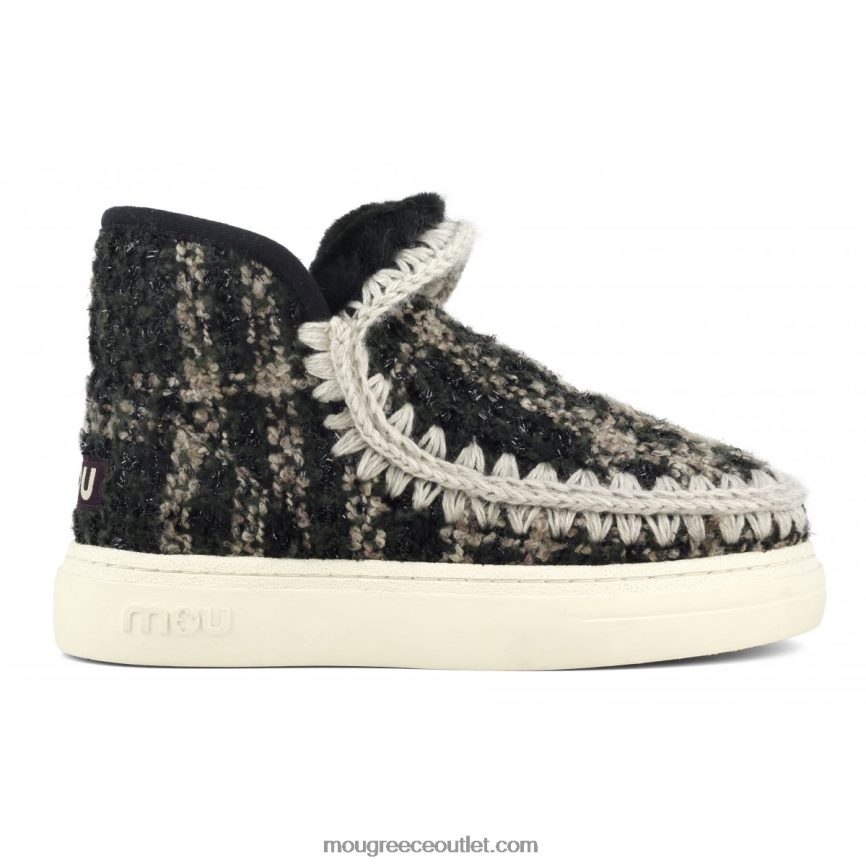 γρ Mou γυναίκες sneaker eskimo bold 749 πράσινο ταρτάν λούρεξ 4820DN753