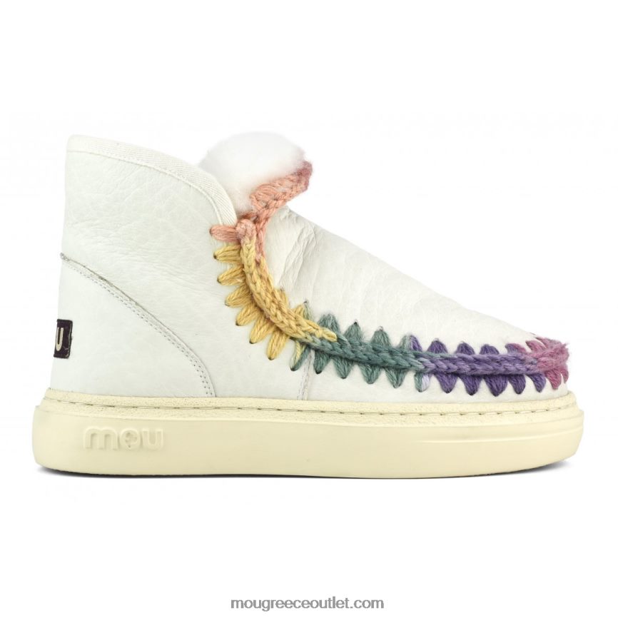 γρ Mou γυναίκες sneaker εσκιμώων τολμηρή ραφή ουράνιου τόξου nubuck αληθινό λευκό 4820DN728