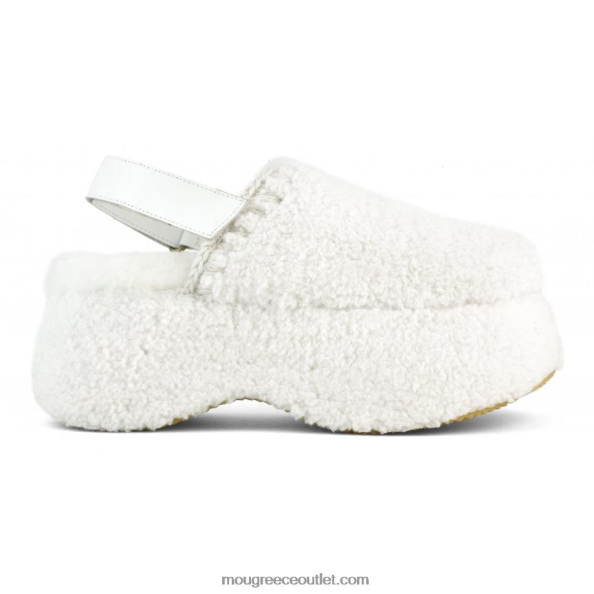 γρ Mou γυναίκες ογκώδης σφεντόνα πλάτη πλατφόρμα άσπρο 4820DN714