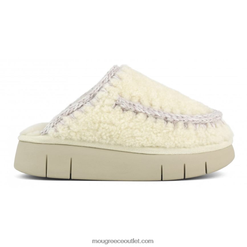 γρ Mou γυναίκες αναπήδηση clog σγουρό δέρμα προβάτου βανίλια 4820DN530