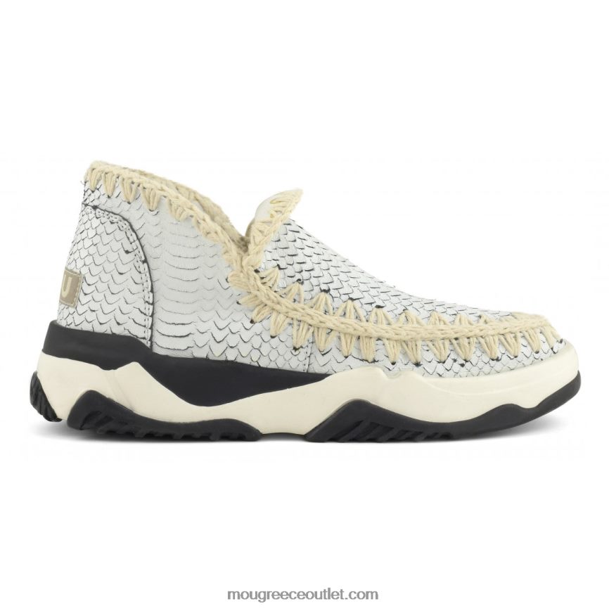 γρ Mou γυναίκες Eskimo trainer ειδικό δέρμα άσπρο 4820DN66