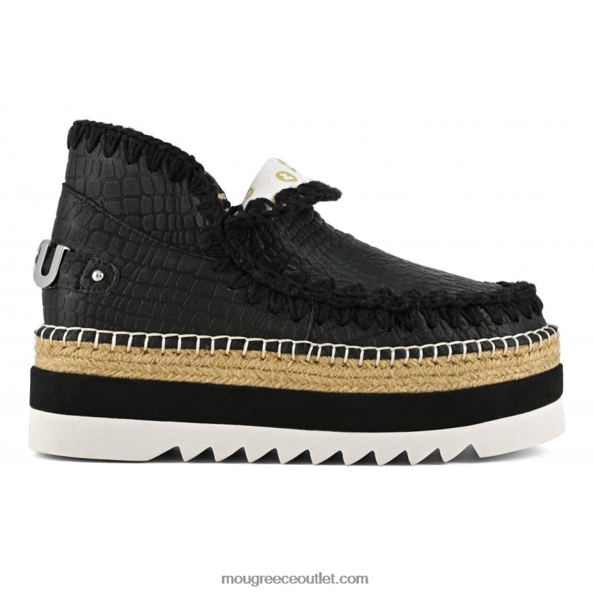 γρ Mou γυναίκες ειδικό δέρμα από γιούτα εσκιμώων μαύρος 4820DN211