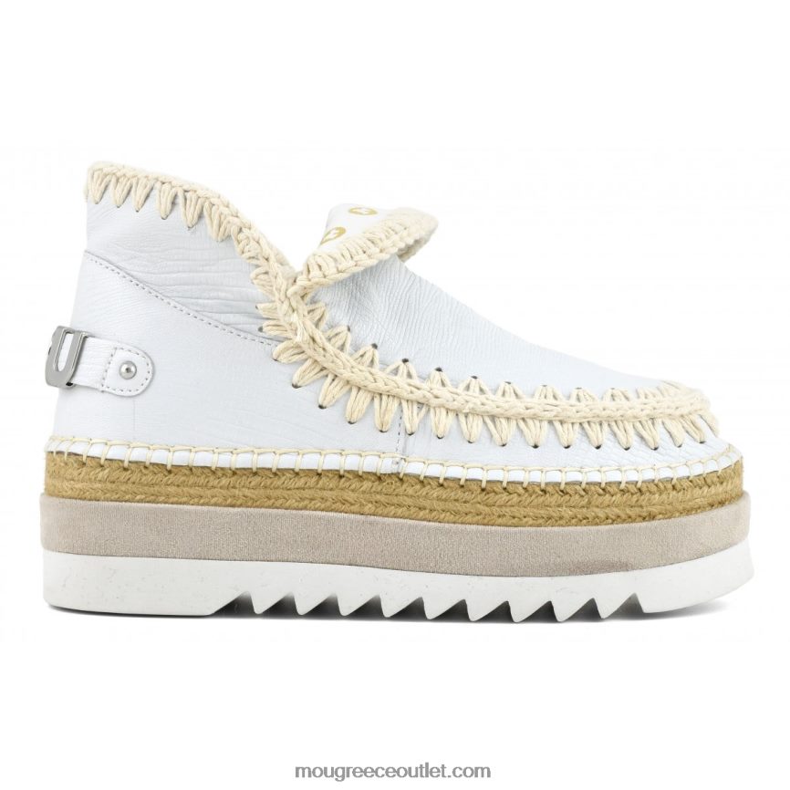 γρ Mou γυναίκες ειδικό δέρμα από γιούτα εσκιμώων σαύρα λευκό 4820DN213