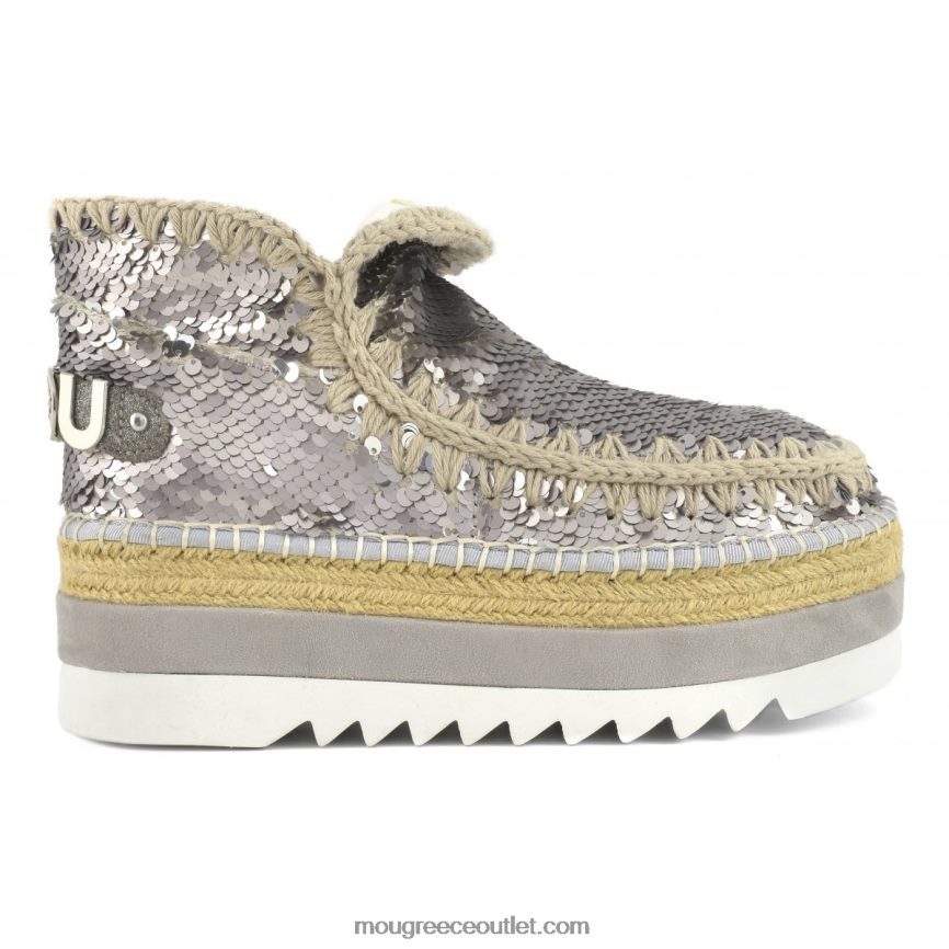 γρ Mou γυναίκες παγιέτες από γιούτα εσκιμώων πούλιες gunmetal 4820DN217