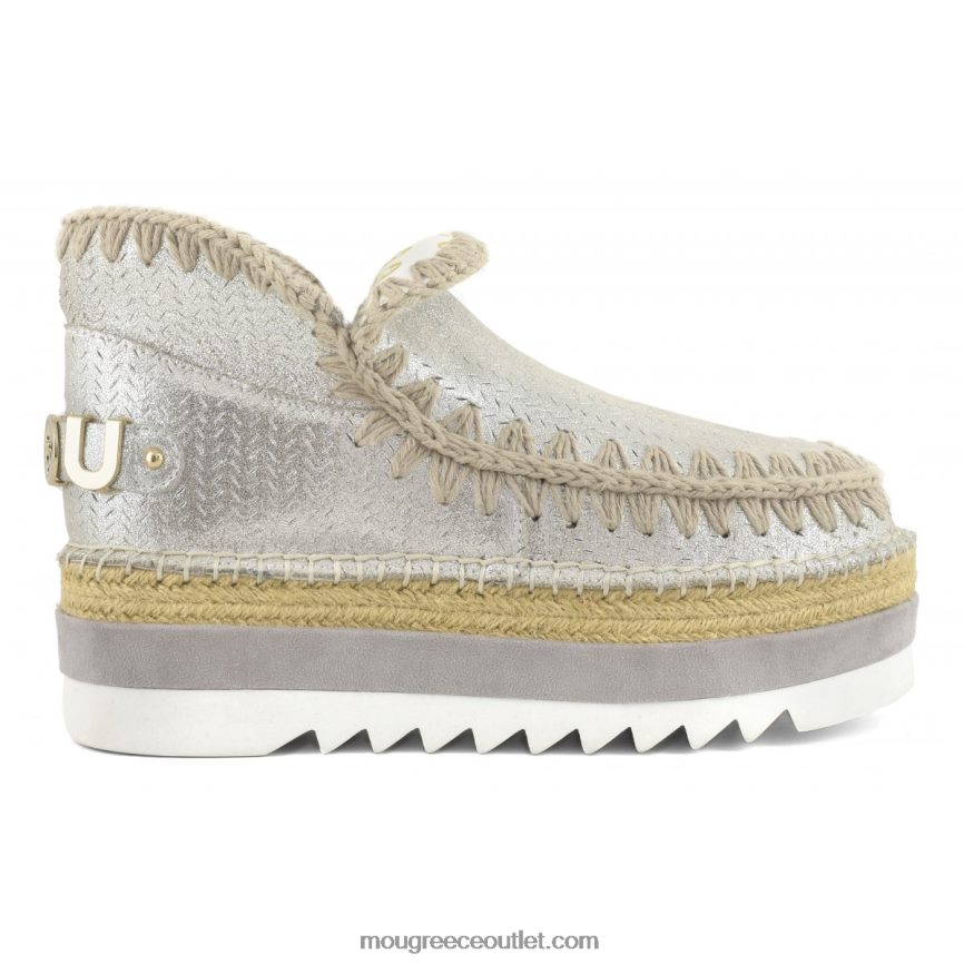 γρ Mou γυναίκες μικρογκλίτερ διάτρητο από γιούτα εσκιμώου microglitter ελέφαντας γκρι 4820DN216