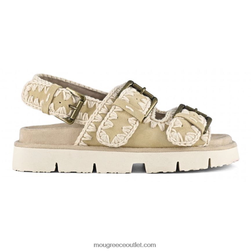 γρ Mou γυναίκες νέο βιο με αγκράφες και λουράκι πλάτης σιτάρι 4820DN120