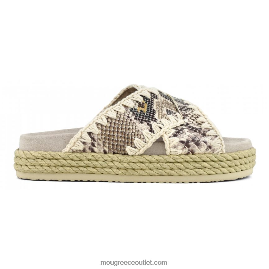 γρ Mou γυναίκες σχοινί βιο πέδιλο κρις σταυρός βράχο φίδι 4820DN132