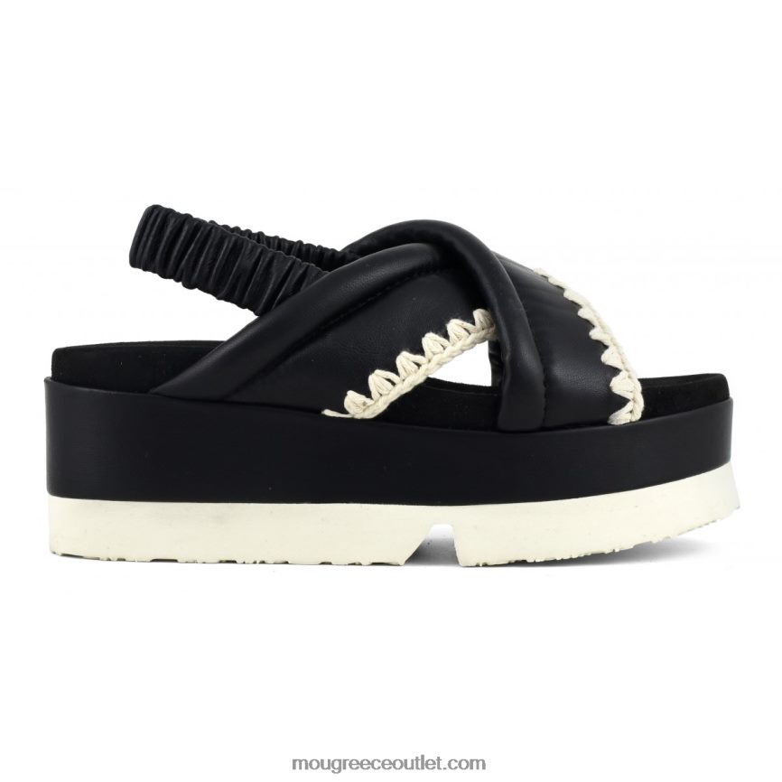 γρ Mou γυναίκες ιαπωνικό κρις σταυρωτό επάνω μέρος μαύρο άσπρο 4820DN192