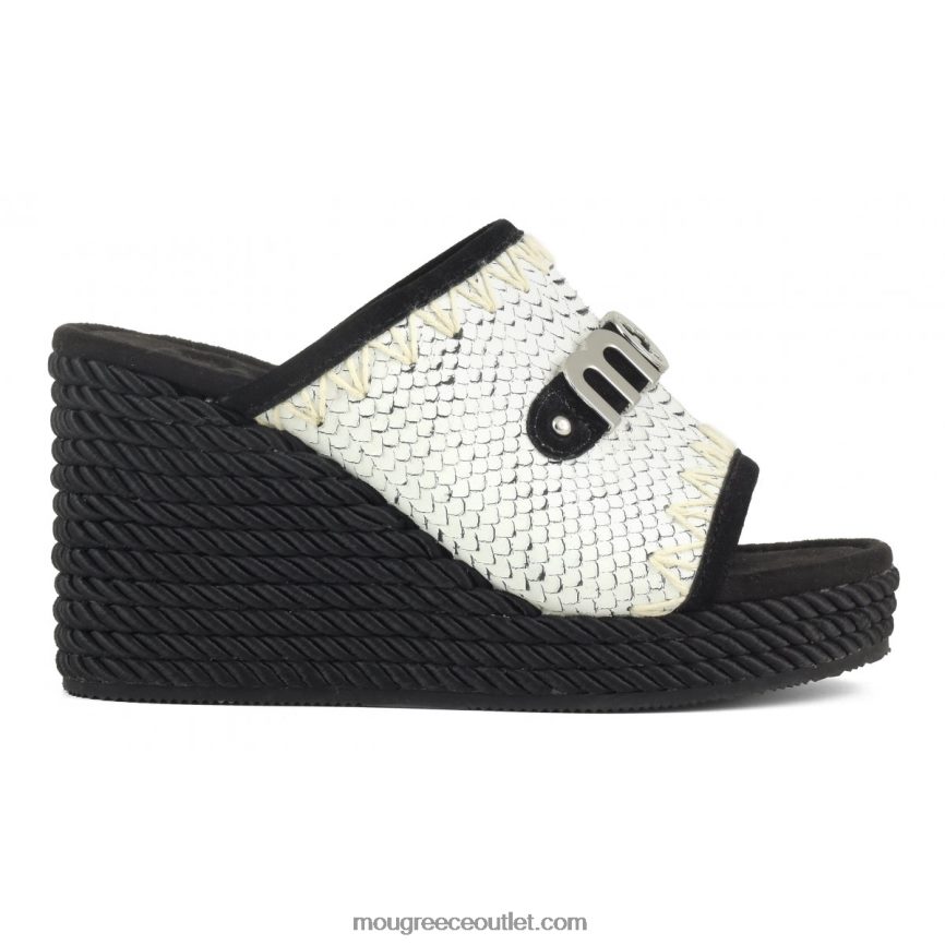 γρ Mou γυναίκες σφήνα σχοινιού άσπρο 4820DN206