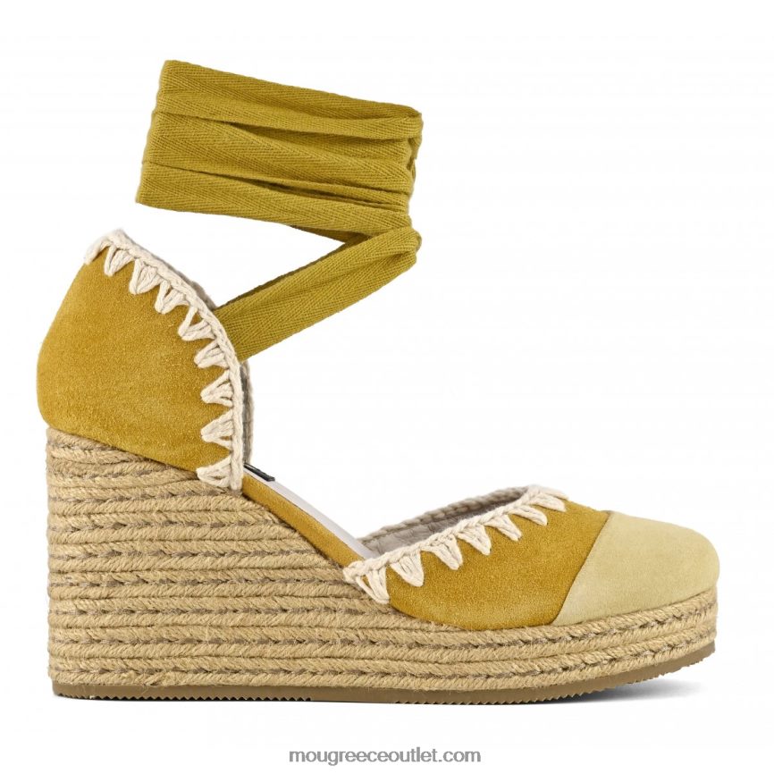 γρ Mou γυναίκες κορδόνι με σφήνα από γιούτα κίτρινος 4820DN210