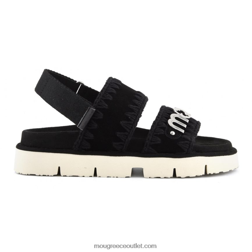 γρ Mou γυναίκες νέο bio λουράκι πλάτης σανδάλι μαύρος 4820DN161