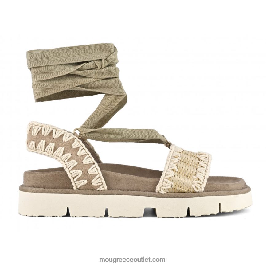 γρ Mou γυναίκες bio πέδιλο κορδόνι φυσικός 4820DN162