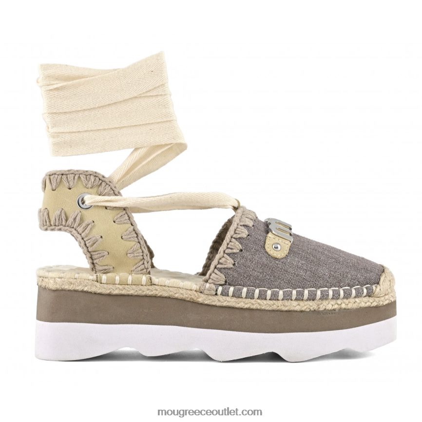 γρ Mou γυναίκες σανδάλι espa με λογότυπο ξυλάνθρακας 4820DN176