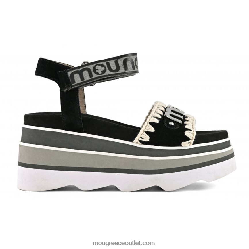 γρ Mou γυναίκες eva σφήνα μαύρος 4820DN171