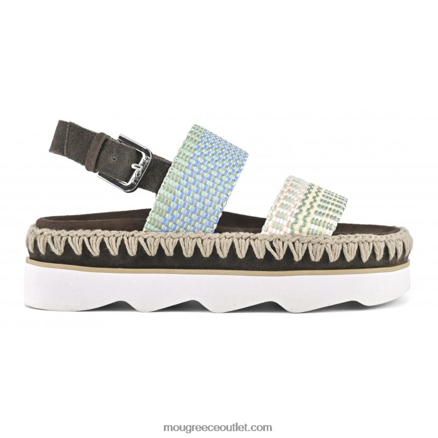 γρ Mou γυναίκες ψηλό eva bio σανδάλι πολύχρωμη ραφιά/σουέτ 4820DN164