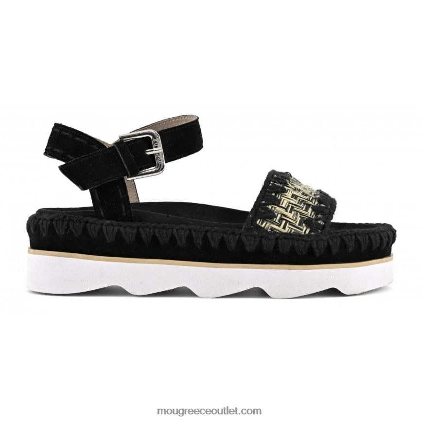 γρ Mou γυναίκες ψηλό eva bio σανδάλι μαύρος 4820DN169