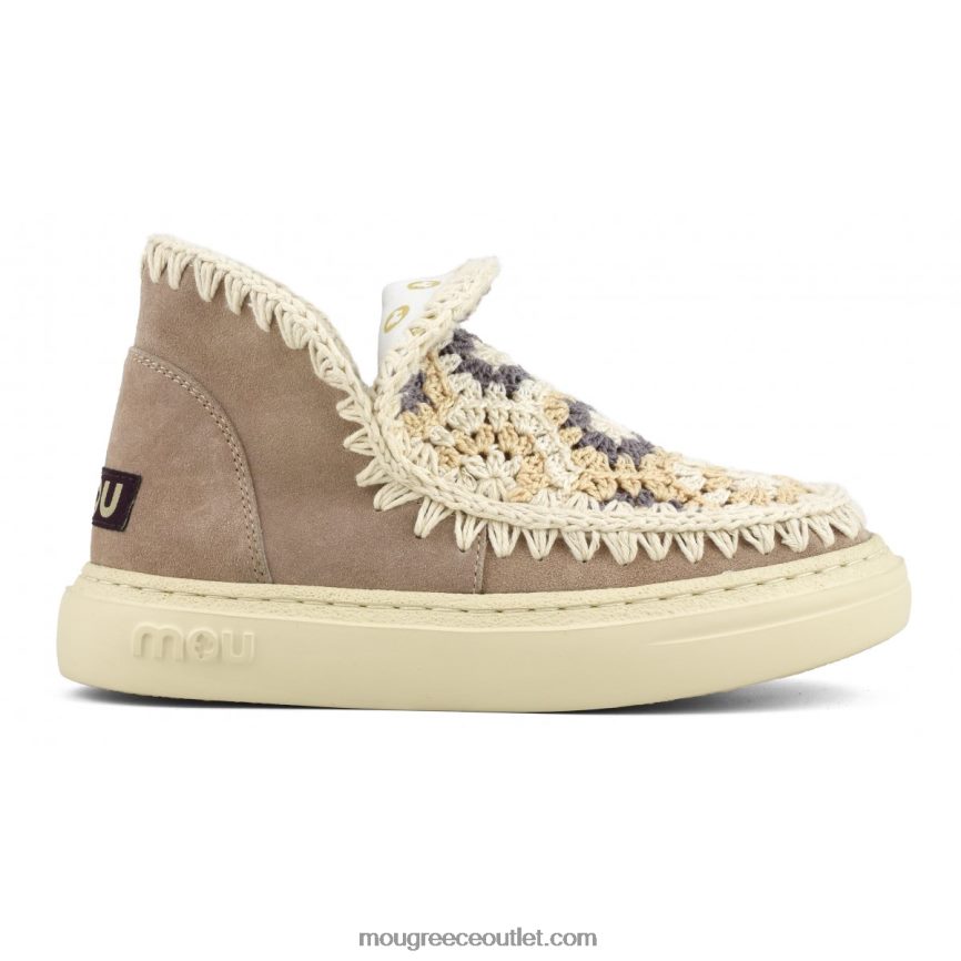 γρ Mou γυναίκες έντονο επάνω μέρος από βελονάκι ροζ άμμος (ροή) 4820DN78