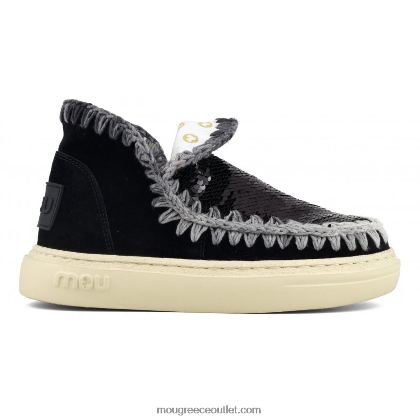 γρ Mou γυναίκες τολμηρή σουέτ υποβαθμισμένη ραφή μαύρος 4820DN82