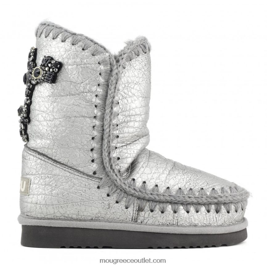 γρ Mou γυναίκες Eskimo 24 μπάλωμα πλάτης κρυστάλλων μεταλλικό βουβαλίσιο gunmetal 4820DN361