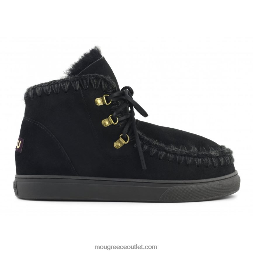 γρ Mou άνδρες sneaker eskimo κορδόνι μαύρος 4820DN772