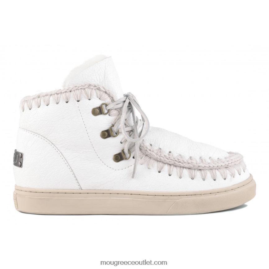 γρ Mou άνδρες sneaker eskimo κορδόνι κερί λευκό 4820DN775